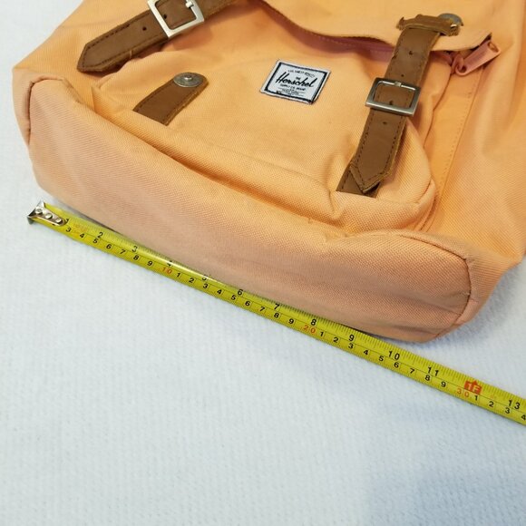 Herschel Poly Backpack For Unisex Salmon Apricot Pink Small Bag Bright Canvas - Picture 15 of 16